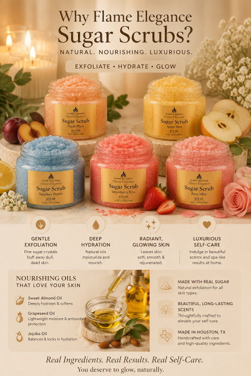 Why Flame Elegance Sugar Scrubs?