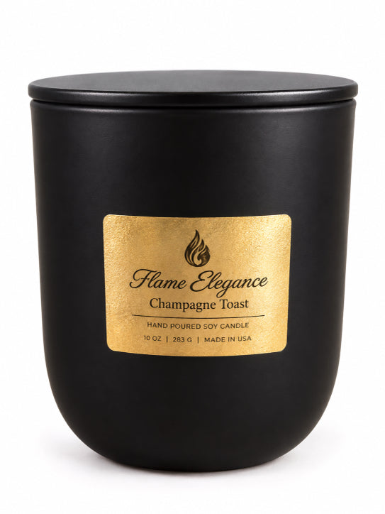 Champagne Toast Luxury Soy Wood Wick Aromatherapy Candle
