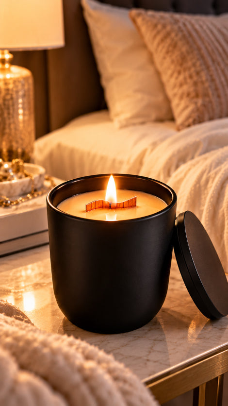 Champagne Toast Luxury Soy Wood Wick Aromatherapy Candle