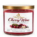 cherry wine 3 wick candle by flame elegance with white background