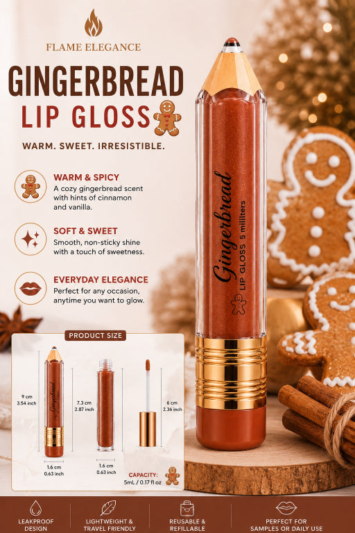Gingerbread Luxe High-Shine Scented Vegan Lip Gloss