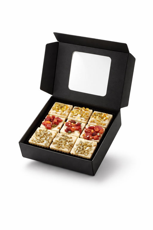 Open herbal wax melt gift box with white background. Strong scented herbal wax melts for wax warmers featuring rose, lavender, and chamomile botanicals. 