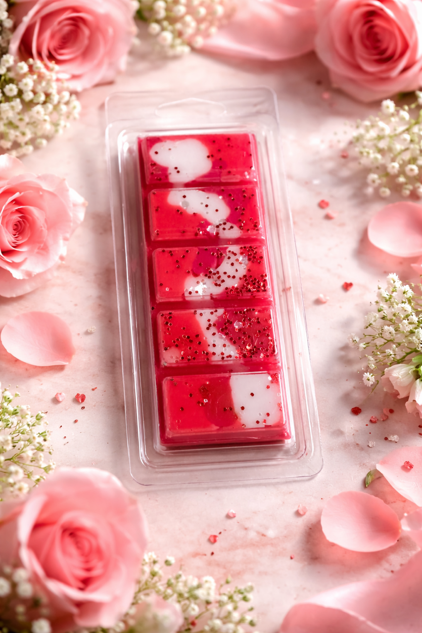 romantic floral soy wax melt bar by Flame Elegance