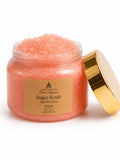 Jar of Apple Bliss  sugar scrub with a gold lid on a white background by Flame Elegance